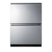 Summit 24" Wide Outdoor 2-Drawer Refrigerator-Freezer, ADA Compliant (ADRF244OS)