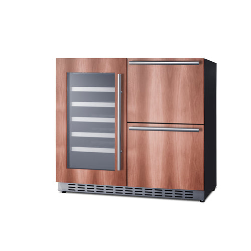 Summit 36" Wide Combination Wine Cellar & 2-Drawer Refrigerator , ADA Compliant (Panel Not Includ (ADRWC36PNR) view 4