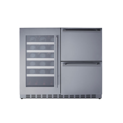 Summit 36" Wide Combination Wine Cellar & 2-Drawer Refrigerator, ADA Compliant (ADRWC36) view 6