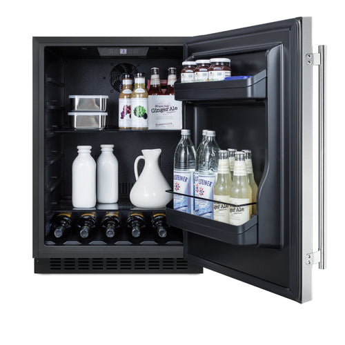 Summit 24" Wide Built-In All-Refrigerator, ADA Compliant (AL54CSS) view 4