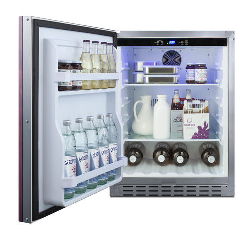 Summit 24" Built-In Outdoor Refrigerator, ADA Compliant (AL55OSCSSIFLHD) view 4