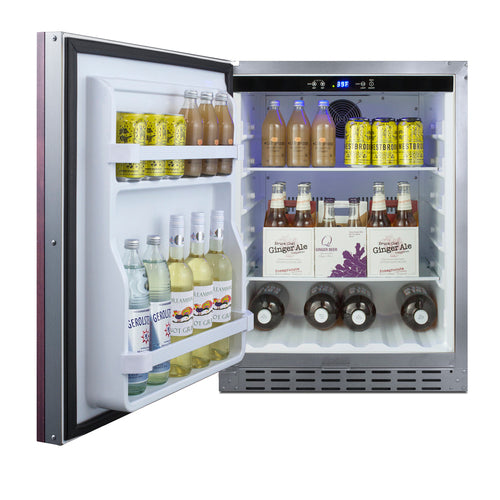 Summit 24" Built-In Outdoor Refrigerator, ADA Compliant (AL55OSCSSIFLHD) view 5