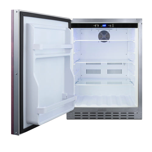 Summit 24" Built-In Outdoor Refrigerator, ADA Compliant (AL55OSCSSIFLHD) view 2