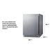 Summit 24" Built-In Outdoor Refrigerator, ADA Compliant (AL55OSCSSLHD) view 6
