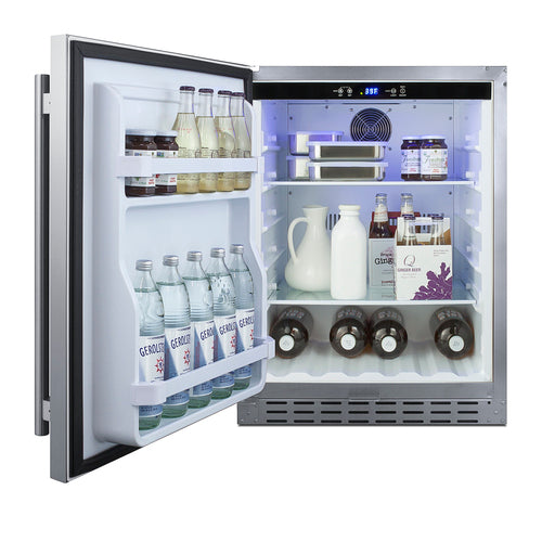Summit 24" Built-In Outdoor Refrigerator, ADA Compliant (AL55OSCSSLHD) view 4