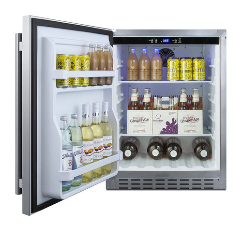 Summit 24" Built-In Outdoor Refrigerator, ADA Compliant (AL55OSCSSLHD) view 5