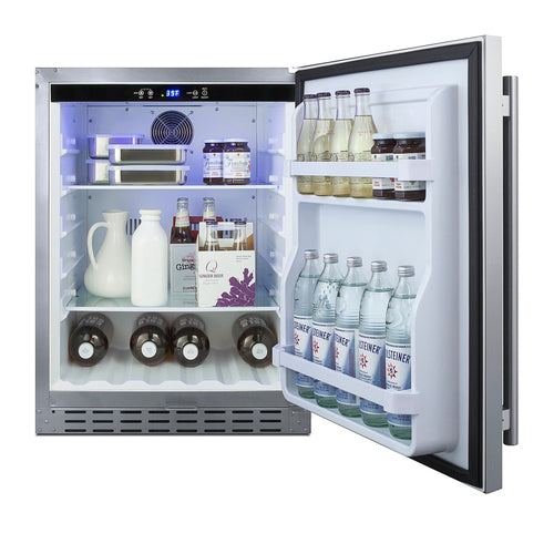 Summit 24" Wide Built-In All-Refrigerator, ADA Compliant — Left Hand Door hinge (AL55CSSLHD) view 5