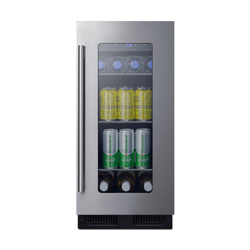 Summit 15" Wide Built-In Beverage Center, ADA Compliant — Left Hand Door hinge (ALBV15CSSLHD) view 3