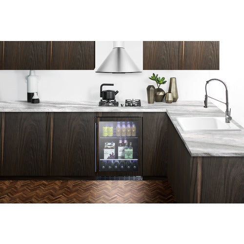 Summit 24" Wide Built-In Beverage Cooler, ADA Compliant — Left Hand Door hinge (ALBV2466PNRLHD) view 2