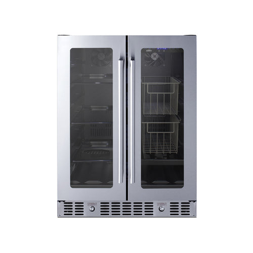 Summit 24" Built-In Dual-Zone Produce Refrigerator, ADA Compliant (ALFD24WBVCSSPANTRY)