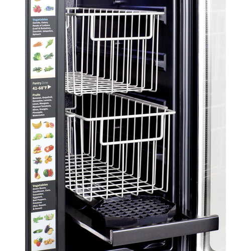 Summit 24" Built-In Dual-Zone Produce Refrigerator, ADA Compliant (ALFD24WBVCSSPANTRY) view 4