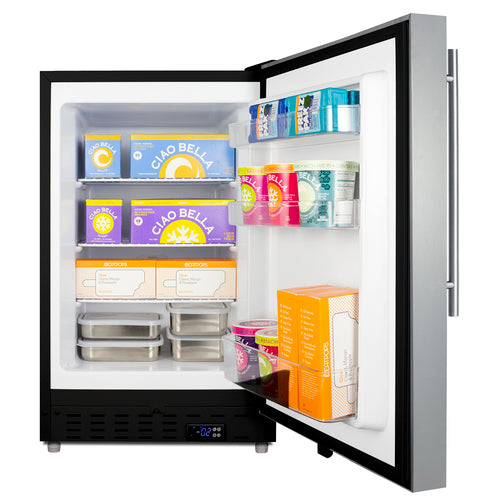 Summit 21" Wide Built-In All-Freezer, ADA Compliant — Left Hand Door hinge (ALFZ37BCSSHVLHD) view 3