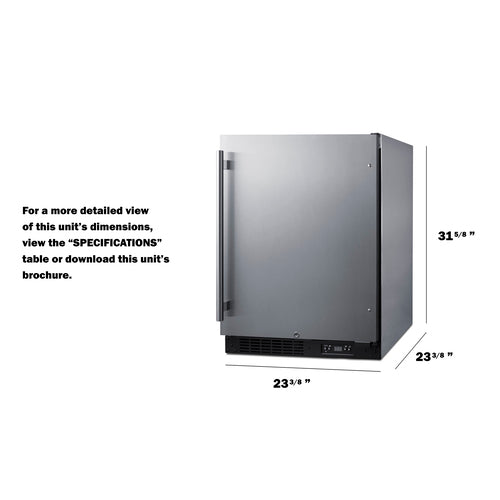 Summit 24" Wide Built-In All-Freezer, ADA Compliant (ALFZ51CSS) view 2