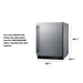 Summit 24" Wide Built-In All-Freezer, ADA Compliant — Left Hand Door hinge (ALFZ51CSSLHD) view 2