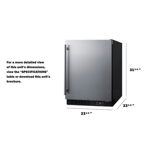 Summit 24" Wide Built-In All-Freezer, ADA Compliant — Left Hand Door hinge (ALFZ51LHD) view 6