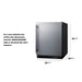 Summit 24" Wide Built-In All-Freezer, ADA Compliant — Left Hand Door hinge (ALFZ51LHD) view 6