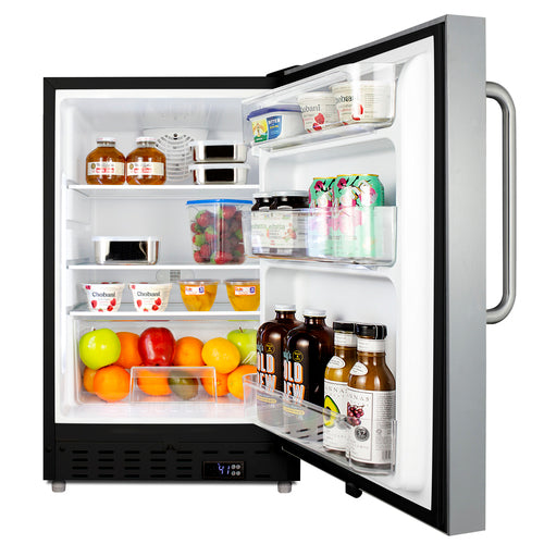 Summit 21" Wide Built-In All-Refrigerator, ADA Compliant (ALR47BCSS) view 5