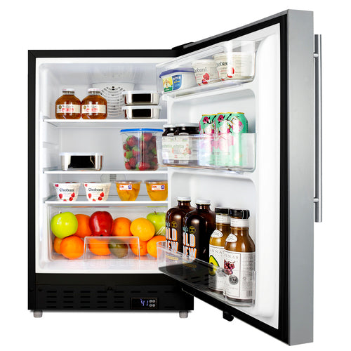 Summit 21" Wide Built-In All-Refrigerator, ADA Compliant (ALR47BSSHV) view 4