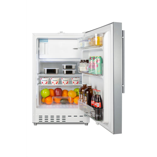 Summit 21" Wide Built-in Refrigerator-Freezer, ADA Compliant — Left Hand Door hinge (ALRF48CSSHVLHD) view 5