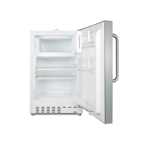 Summit 21" Wide Built-in Refrigerator-Freezer, ADA Compliant — Left Hand Door hinge (ALRF48CSSLHD) view 3