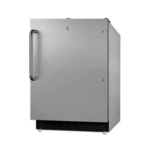 Summit 21" Wide Built-in Refrigerator-Freezer, ADA Compliant — Left Hand Door hinge (ALRF49BCSSLHD) view 2