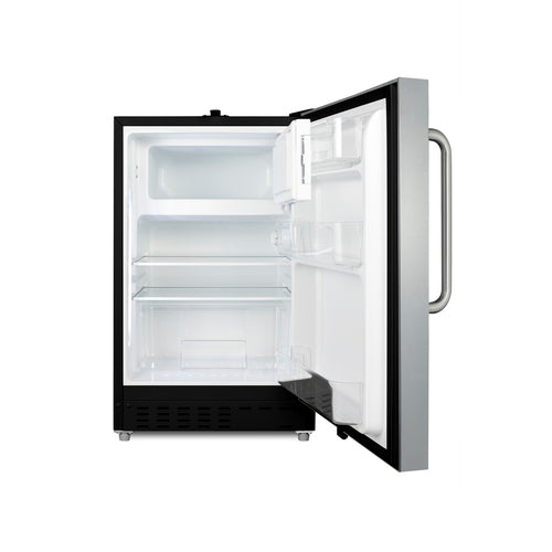 Summit 21" Wide Built-in Refrigerator-Freezer, ADA Compliant — Left Hand Door hinge (ALRF49BCSSLHD) view 4