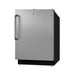 Summit 21" Wide Built-in Refrigerator-Freezer, ADA Compliant — Left Hand Door hinge (ALRF49BSSTBLHD) view 2
