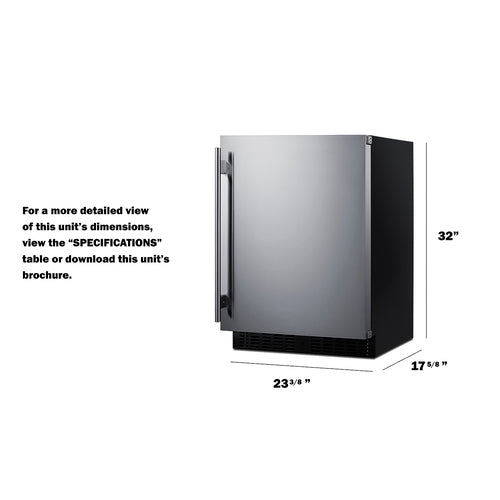 Summit 24" Wide Built-In All-Refrigerator, ADA Compliant (ASDS2413) view 6