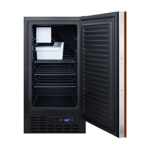 Summit 18" 8 lb. Drain-Free Icemaker (Panel Not Included) (BIM18IF) view 3