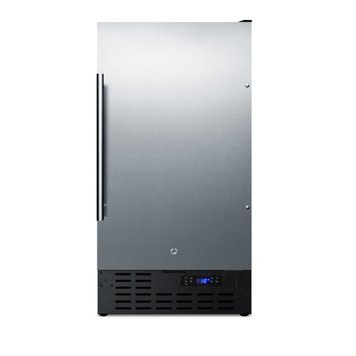 Summit 18" 8 lb. Drain-Free Icemaker — Left Hand Door hinge (BIM18SSLHD)