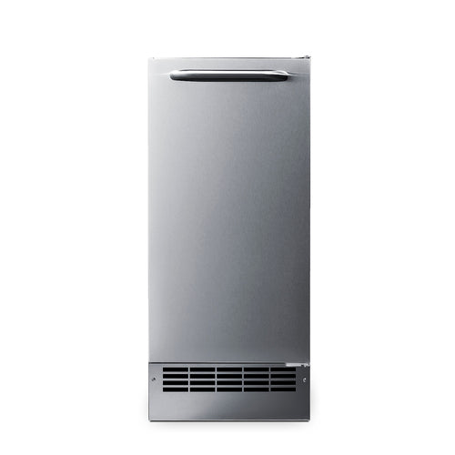 Summit 25 lb. Drain-Free Outdoor Icemaker, ADA Compliant — Left Hand Door hinge (BIM27OSADALHD)