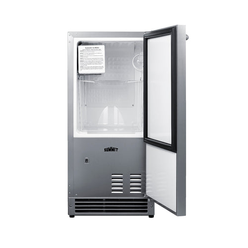 Summit 25 lb. Drain-Free Icemaker, ADA Compliant — Left Hand Door hinge (BIM26H32LHD) view 2