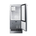 Summit 25 lb. Drain-Free outdoor Icemaker — Left Hand Door hinge (BIM271OSLHD) view 3