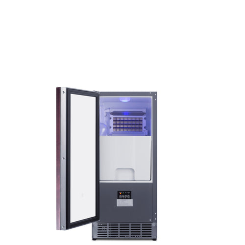 Summit Built-In 45 lb. Clear Icemaker (Panel Not Included) — Right Hand Door hinge (BIM44GCSSIFRHD) view 2