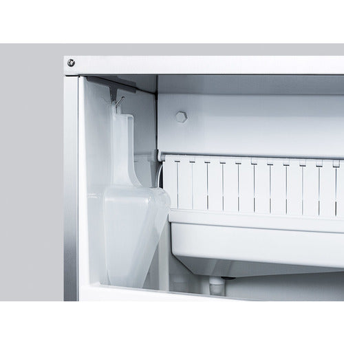 Summit 47 lb. Clear Outdoor/Indoor Icemaker (Panel Not Included) — Left Hand Door hinge (BIM68OSPUMPIFLHD) view 4