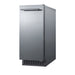 Summit 47 lb. Clear Outdoor/Indoor Icemaker — Left Hand Door hinge (BIM68OSPUMPLHD)