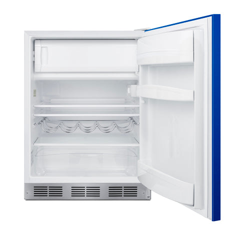 Summit 24" Wide Refrigerator-Freezer, ADA Compliant — Left Hand Door hinge (BRF611WHBADALHD) view 4