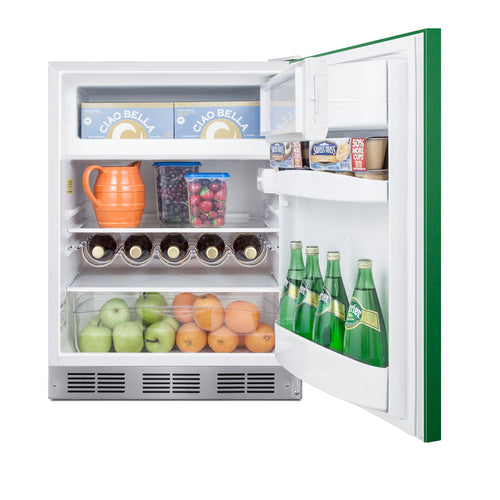Summit 24" Wide Refrigerator-Freezer, ADA Compliant — Left Hand Door hinge (BRF611WHGADALHD) view 5