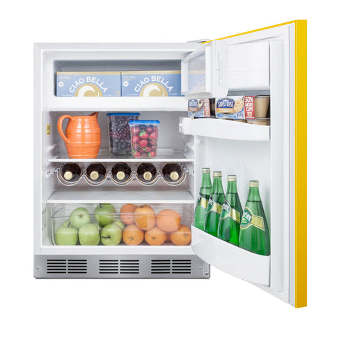 Summit 24" Wide Refrigerator-Freezer, ADA Compliant — Left Hand Door hinge (BRF611WHYADALHD) view 5