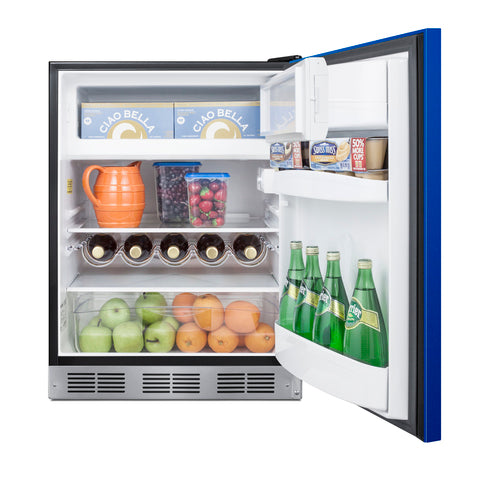 Summit 24" Wide Refrigerator-Freezer, ADA Compliant — Left Hand Door hinge (BRF631BKBADALHD) view 5
