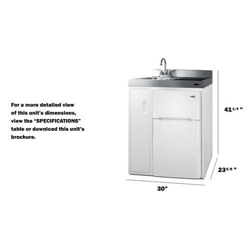 Summit 30" Wide All-In-One Kitchenette (C30IND) view 6