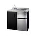 Summit 39" Wide All-In-One Kitchenette (C39ELGLASSBK) view 3