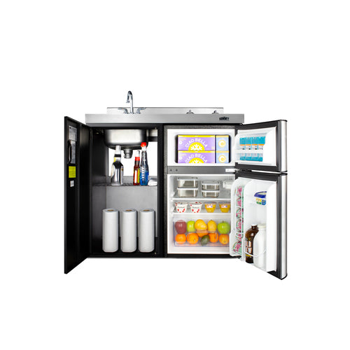 Summit 39" Wide All-In-One Kitchenette (C39ELGLASSBK) view 5