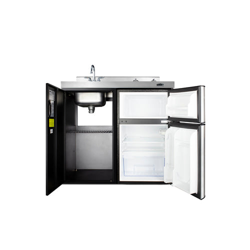 Summit 39" Wide All-In-One Kitchenette (C39ELGLASSBK) view 4