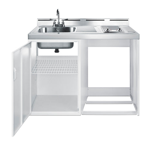 Summit 48" Wide All-In-One Kitchenette (Refrigerator Not Included) (C48ELGLASSNR) view 2