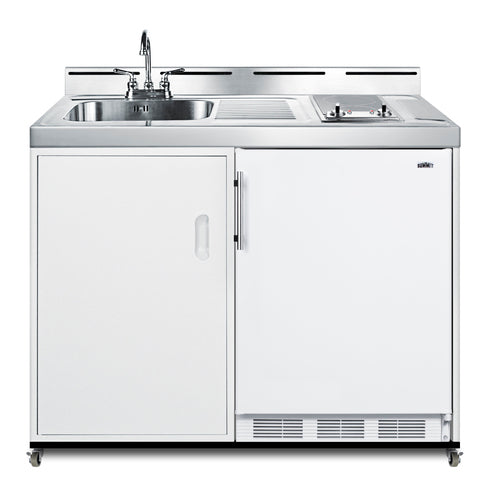 Summit 48" Wide Mobile All-In-One Kitchenette, No Plumbing Needed (C48ELGLASSPUMPMB) view 6