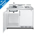 Summit 48" Wide Mobile All-In-One Kitchenette, No Plumbing Needed (C48ELGLASSPUMPMB)