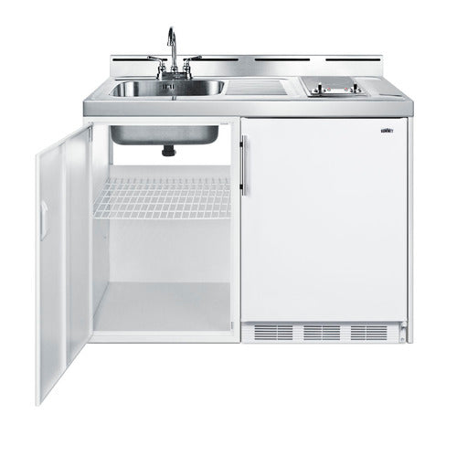 Summit 48" Wide All-In-One Kitchenette, No Plumbing Needed (C48ELGLASSPUMP) view 2