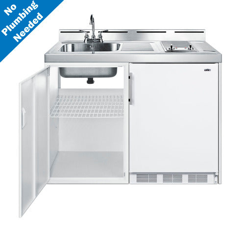 Summit 48" Wide All-In-One Kitchenette, No Plumbing Needed (C48ELGLASSPUMP) view 3