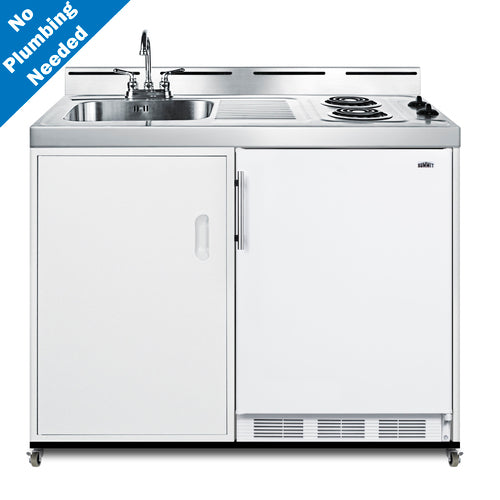 Summit 48" Wide Mobile All-In-One Kitchenette, No Plumbing Needed (C48ELPUMPMB) view 5